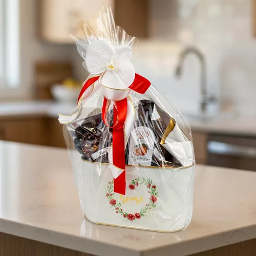 Piros örömcsomag - Ajándékkosár