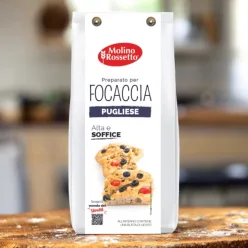   Molino Rossetto "Focaccia Pugliese" Lisztkeverék Élesztővel – Magas és Puha