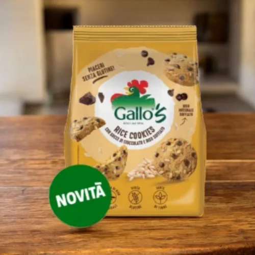 Riso Gallo Rice Cookies – Gluténmentes Rizskeksz Csokidarabokkal (Classic)